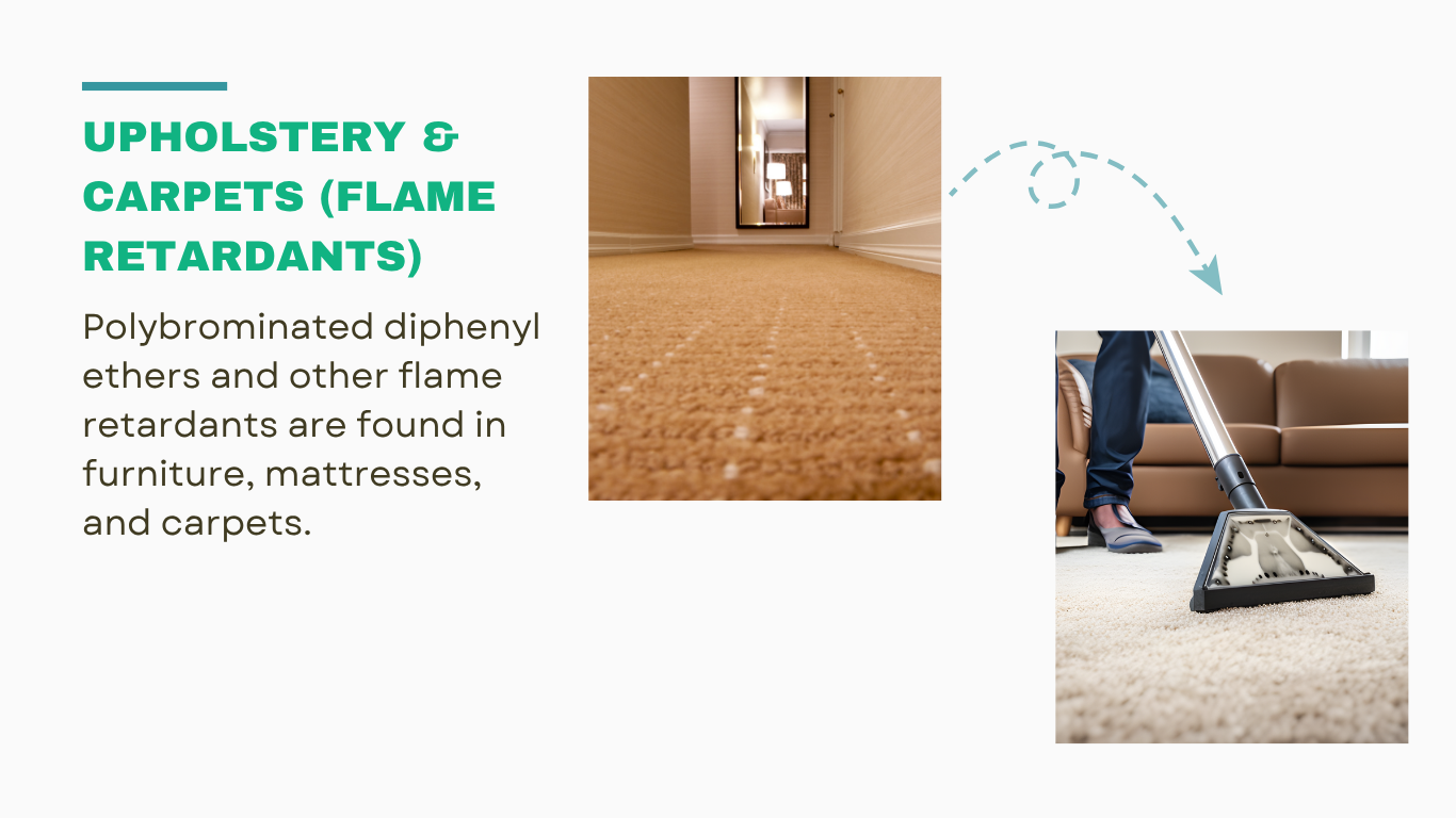 Toxic flame retardants in upholstery and carpets with safer furniture and HEPA vacuum options